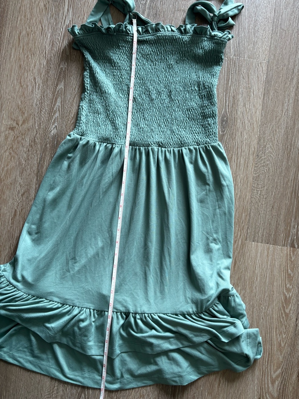 Boohoo - Sage Green Ruffle Sundress - size medium - Picture 5 of 8